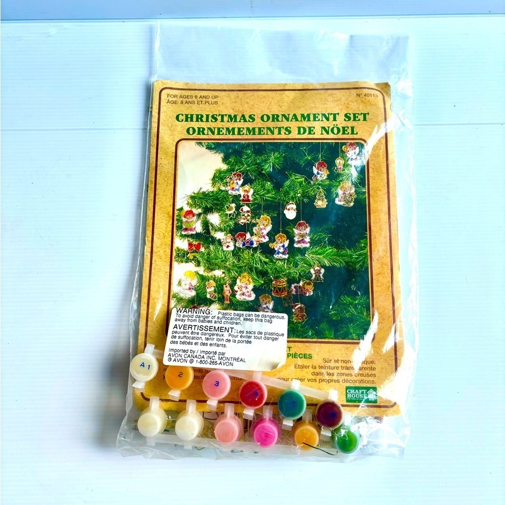 Avon 1990s Christmas Ornament Set
